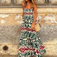 Boho Chic Printed Smocked Maxi Dress