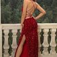 Sequin Backless Split Maxi Dress - Whimsical Appalachian Boutique