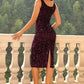 Sequin Sleeveless Slit Evening Dress - Whimsical Appalachian Boutique