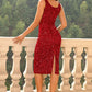 Sequin Sleeveless Slit Evening Dress - Whimsical Appalachian Boutique