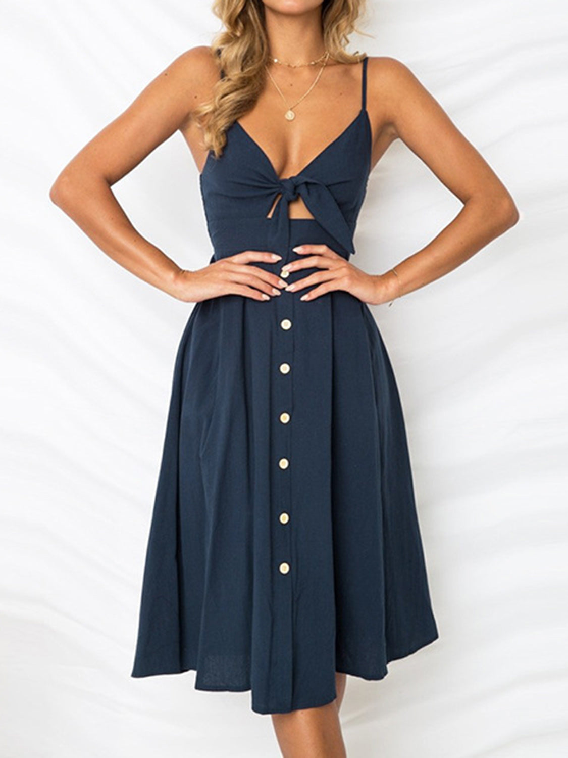 Cutout Sweetheart Neck Cami Dress - Whimsical Appalachian Boutique