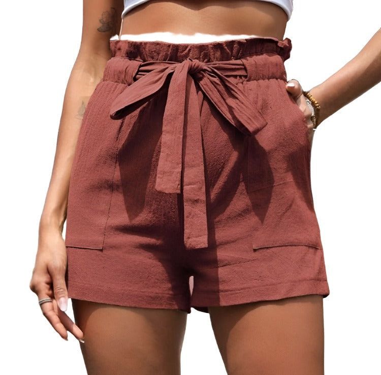 Elevate summer style effortlessly with our Drawstring Paperbag Waist Shorts. Comfort meets chic in versatile design. Shop now!