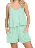 Get summer-ready with the chic, striped Culture Code Romper – perfect blend of comfort, style, and versatility for any occasion.