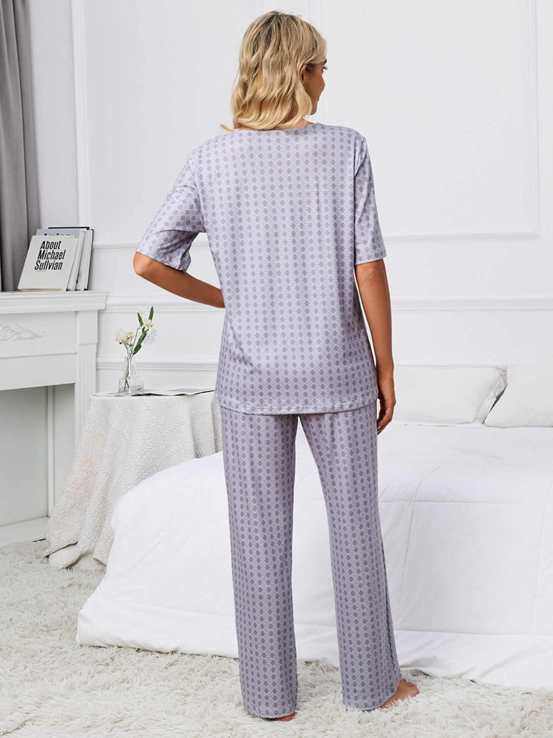 Indulge in luxury with our V-Neck Lounge Set. Available in blue & pink, perfect for stylish comfort at home. Shop now for cozy elegance!