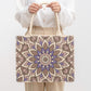 Large straw tote bag with spacious interior