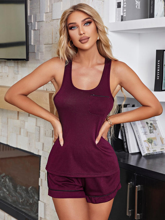 Cozy Scoop Neck Lounge Set perfect for relaxed days. Available in 5 colors to match your style!