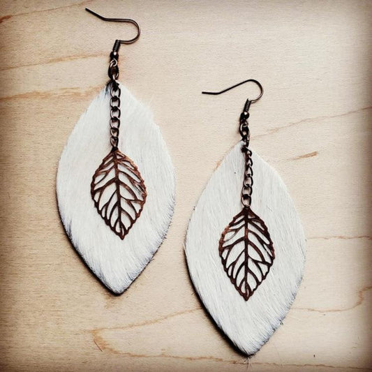 Boho Chic Leather & Copper Earrings