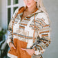 Southwestern print hoodie with a cozy suede pocket and hood
