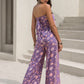 Embrace summer with our Printed Tube Wide Leg Jumpsuit. Perfect for any occasion, available in lilac, black, and camel. Shop now for effortless style!