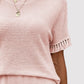 Chic Tassel Top & Shorts Set for a breezy summer style. Lightweight, comfy & versatile - perfect for any casual occasion