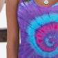 Shop the Printed Scoop Neck Tank with a stunning tie-dye design, perfect for summer style and comfort. Get yours now!