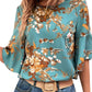 Elegant Floral Print Half Sleeve Blouse - Whimsical Clothing - Women's Boutique