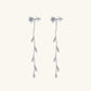 1.38 carat moissanite leaf earrings in silver finish
