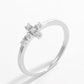 Elegant zircon cross ring in sterling silver
