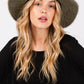 Elegant winter fedora with fuzzy design
