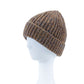Soft brown winter beanie with subtle color variations

