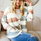 fuzzy striped cardigan for a cozy fall look
