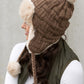 Fashionable faux fur pom trapper hat for winter
