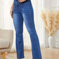 Women's High Waist Bootcut Jeans with Pockets, offering a flattering and comfortable fit.