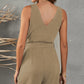 Discover the perfect blend of style & comfort with our olive Tie-Waist Romper. Ideal for any occasion!