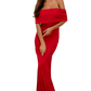 Off-Shoulder Floor Length Dress