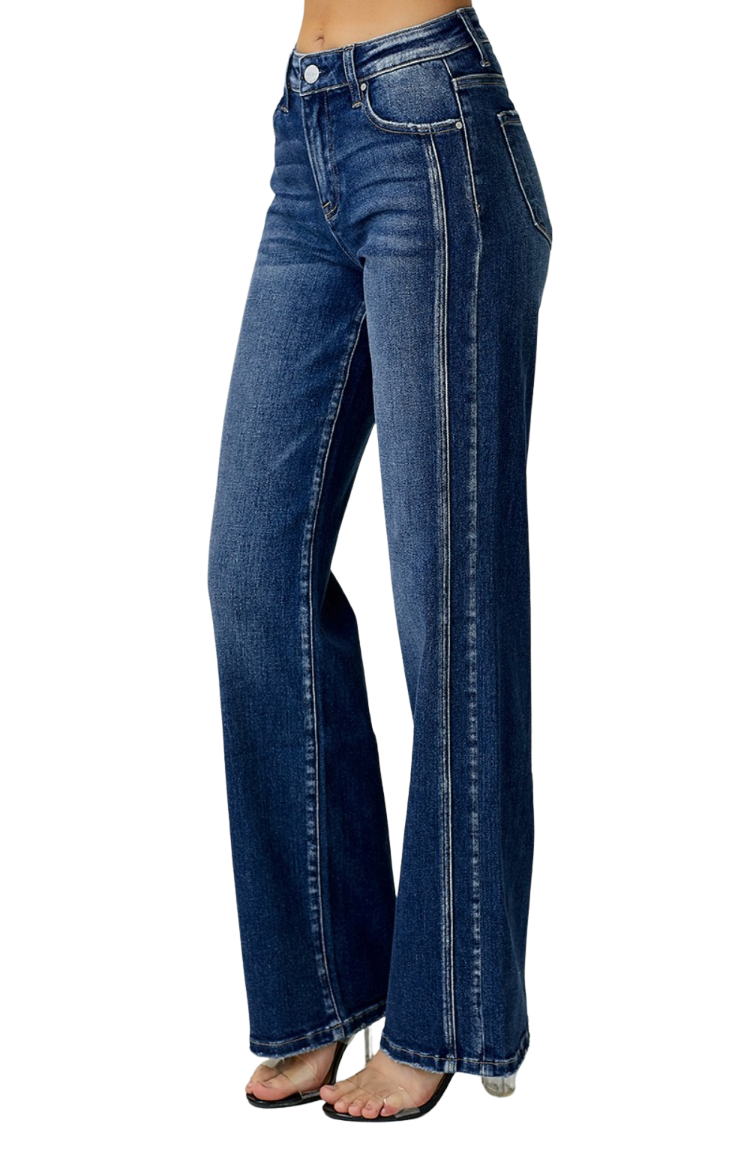 Shop RISEN Mid Rise Straight Jeans for a blend of comfort and style. Perfect fit, durable denim, and timeless design for every occasion