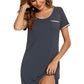 Lightweight gray nightshirt with easy-care fabric