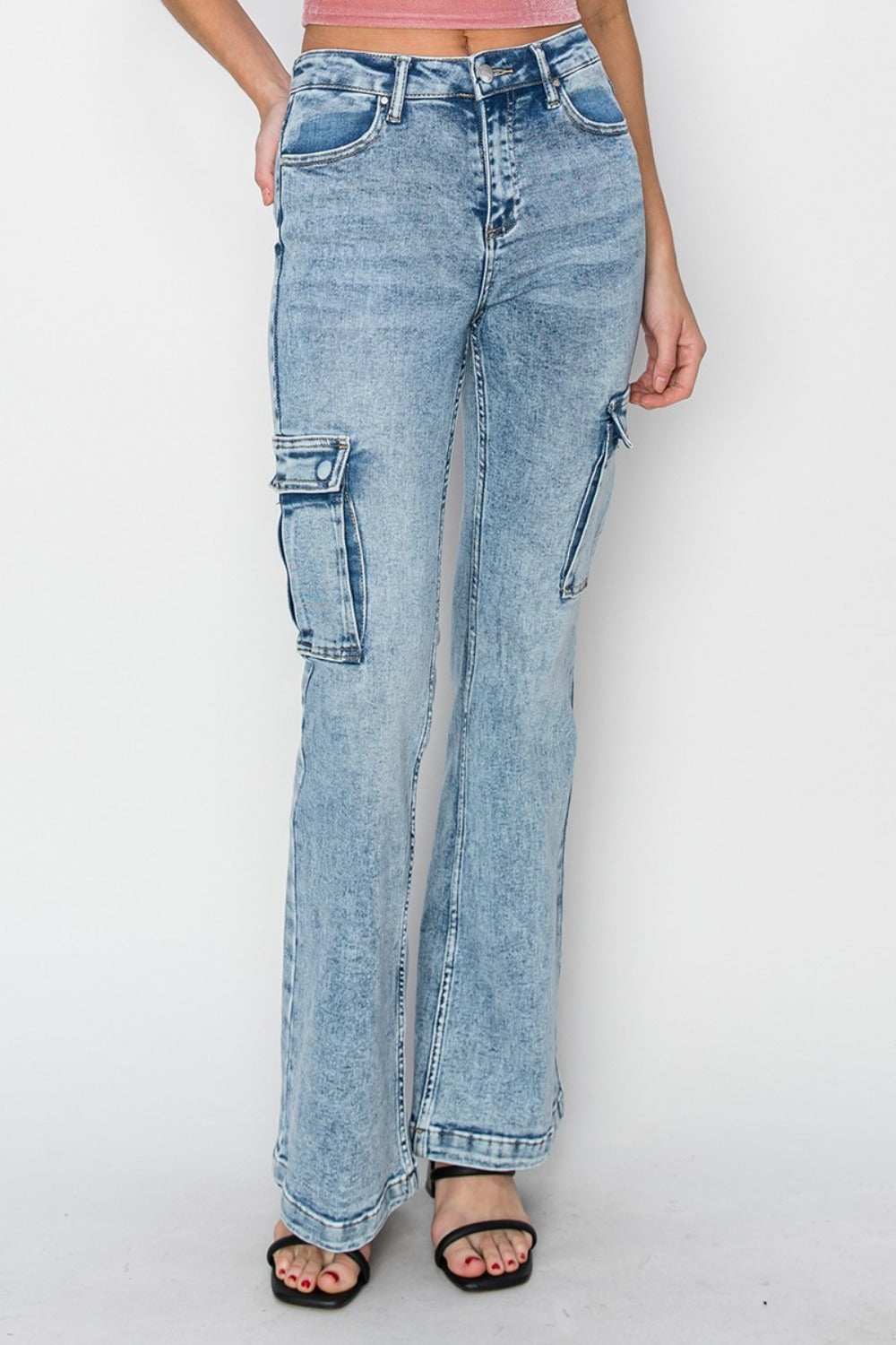 High Rise Cargo Flare RISEN Jeans