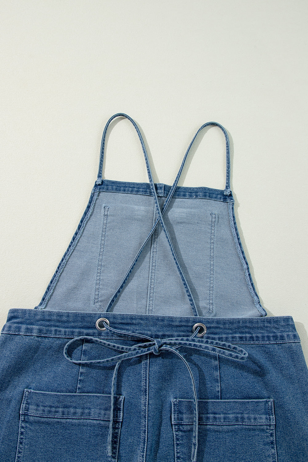 Flattering high waist denim overalls with relaxed fit
