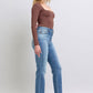 Judy Blue thermal straight-leg jeans in medium wash, plus sizes available
