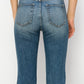 Comfortable stretch high-rise bootcut jeans perfect for casual wear.
