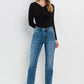 Women's High Rise Straight Jeans from Flying Monkey in high-quality denim.