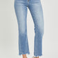 RISEN Jeans | Frayed Hem Cropped Straight Leg