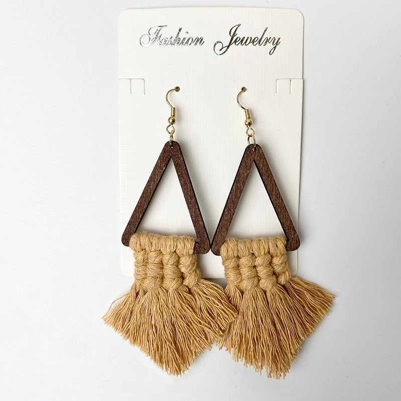 Stylish camel earrings with boho flair
