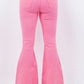 GJG Denim Bell Bottom Hot Pink Jeans | Demure Style