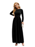 Graceful black velvet dress for special occasions
