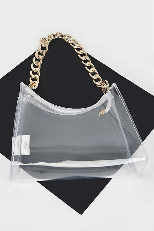 Chunky Chain Clear Transparent Stadium Bag