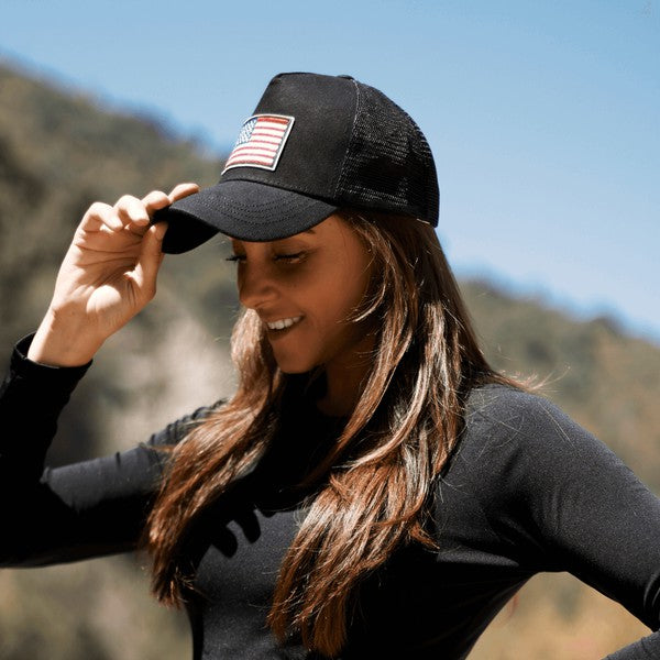 American Flag Unisex Trucker Hat - 17