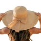 Scallop Edge Bow Accent Sunhat - Whimsical Appalachian Boutique