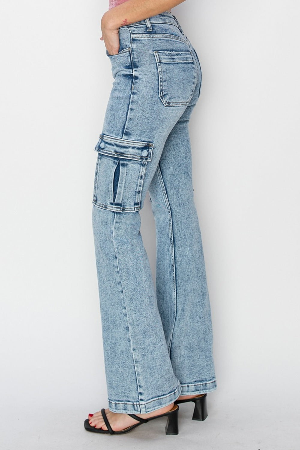 High Rise Cargo Flare RISEN Jeans