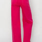 High Rise Wide Leg RISEN Hot Pink Jeans | Whimsical Clothing Style