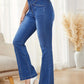 Fashionable High Waist Bootcut Jeans with Pockets, ideal for creating chic outfits.