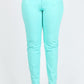 Relaxed-fit plus-size jeans in mint, great for bold and trendy outfits.
