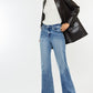 Wide leg Kancan jeans with high waist for a chic style.
