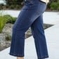 High waist wide leg jeans for plus size
