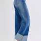 Women's trendy wide-leg jeans with a flattering high waist
