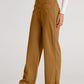 Camel high waist wide leg pants with pockets
