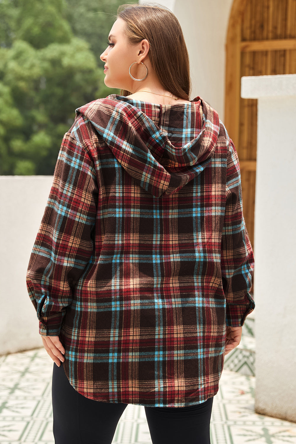 plaid pullover hoodie	