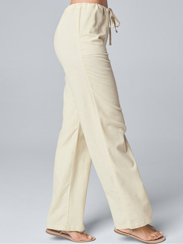 Soft and breathable wide leg linen pants in multiple colors