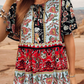 Stylish Women's Bohemian Blouse with short sleeves and a flattering fit